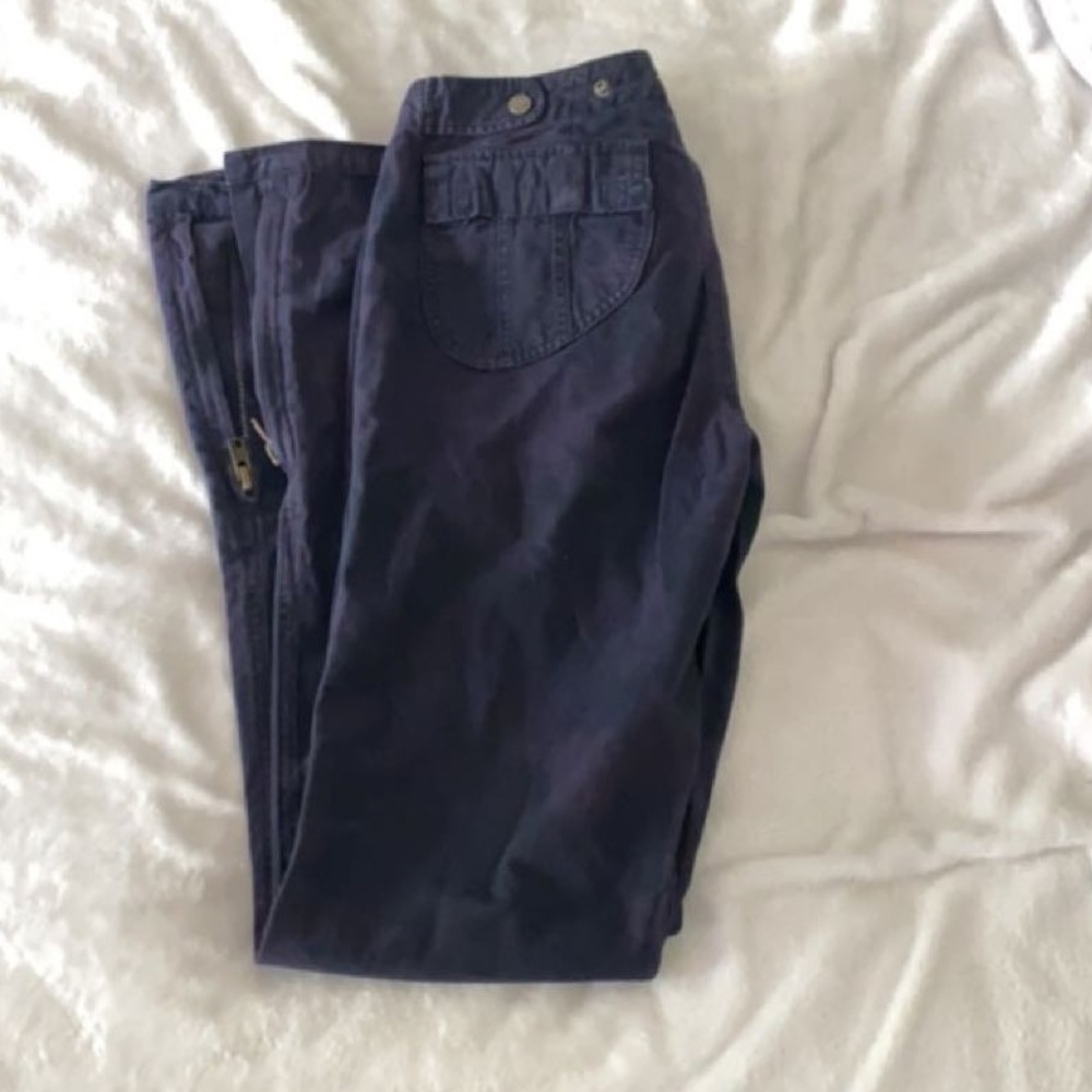 ❤️❤️ Joie Dark Blue Flare Adjustable Zip Up Jean Pants